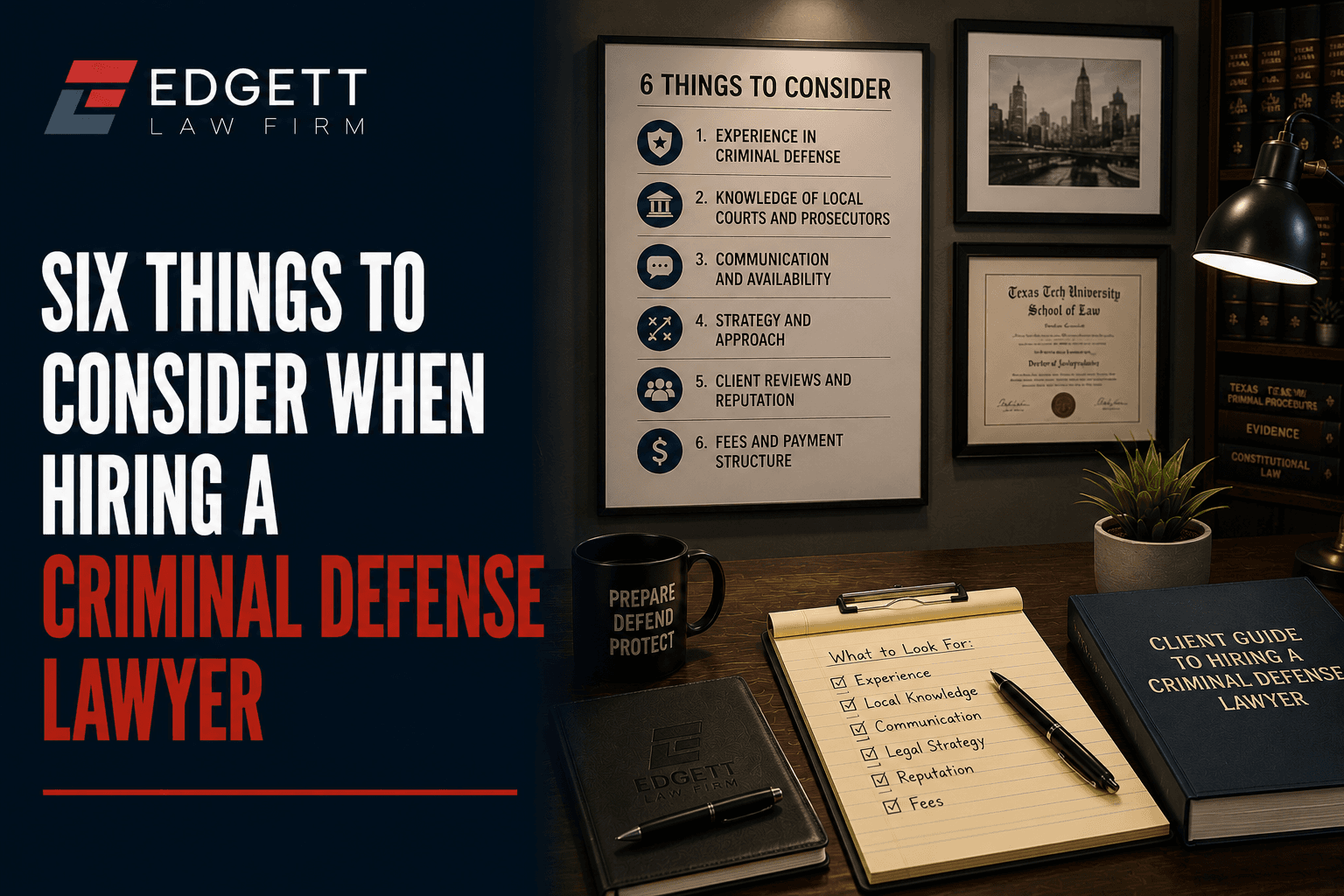 Six Things to Consider When Hiring a Criminal Defense Lawyer