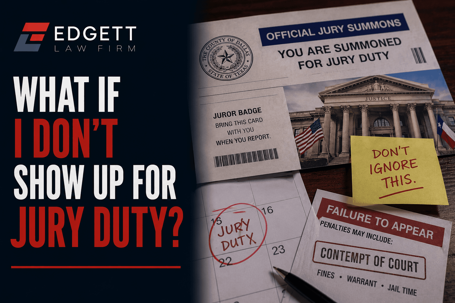What if I Don’t Show Up for Jury Duty?
