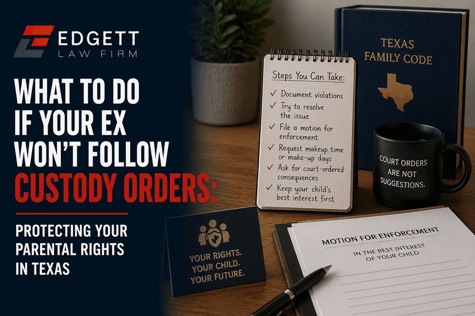 What to Do If Your Ex Won’t Follow Custody Orders: Protecting Your Parental Rights in Texas