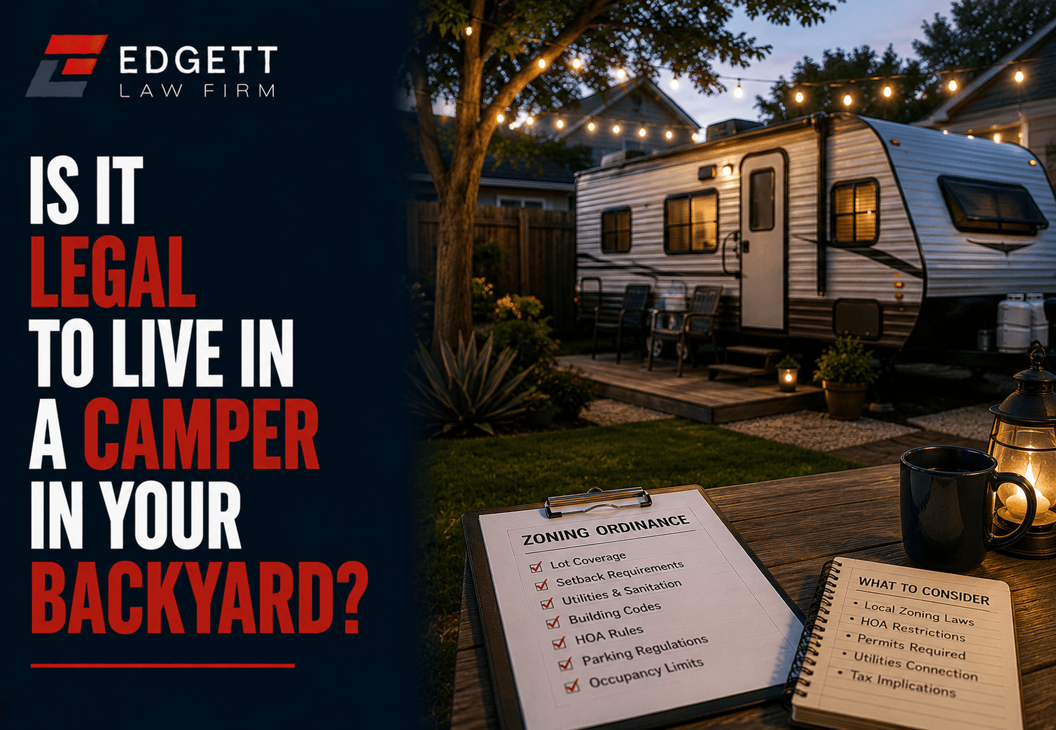 Is it Legal to Live in a Camper in Your Backyard?