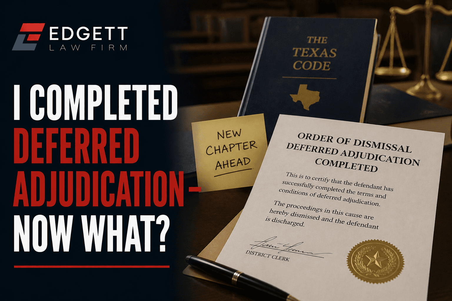 I Completed Deferred Adjudication – Now What?